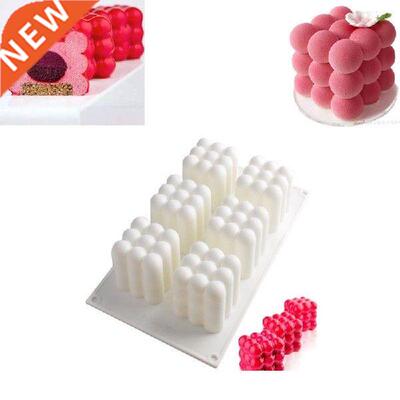 New 6 Cavity 3D Cube Candle Mold Silicone Molds for