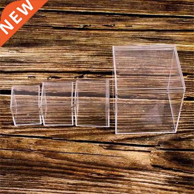 Useful 4Pcs Transparent Cube Compact Portable Lid Case