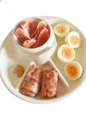 Breakfast Plate Divided Barbecue Picnic Tray Multi-divided