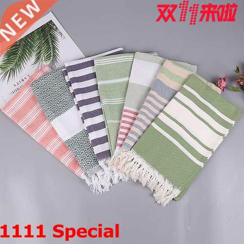 Turkish cotton fringed linen beach towel bath towel沙滩巾棉