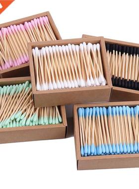 200PCS/Box Double Head Cotton Swab Bamboo Sticks Cotton Swab