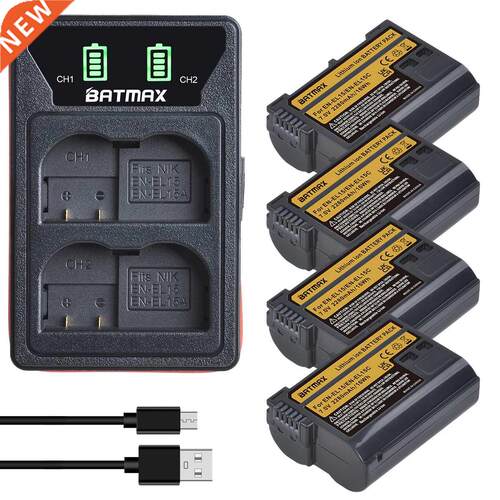 Batmax 2280mAh EN-EL15C EN-EL15 Battery+LED USB Dual Charger
