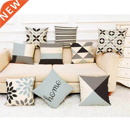 Geometric Pattern Printed Throw Pillow Modern Brief Soft Lin