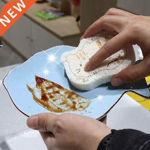 Compressed Wood Pulp Sponge  Absorbent Dishwashing