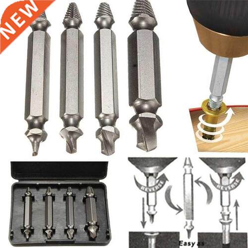 4PCS/lot Speed Out Screw Extractor Drill with Box Bits Tool