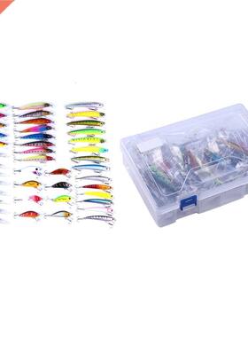 43pcs 6 Kinds Mixed Fishing Lures Wobblers Minnow Crankbait