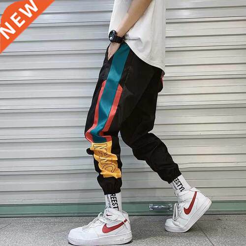 Hip Hop Streetwear Men's Splice Joggers Pants Fashion Me