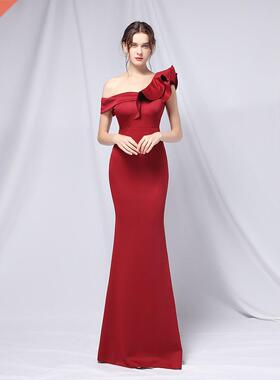 One Shoulder Mermaid Evening Dresses Long 2021 For Women Ele