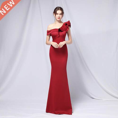 One Shoulder Mermaid Evening Dresses Long 2021 For Women Ele
