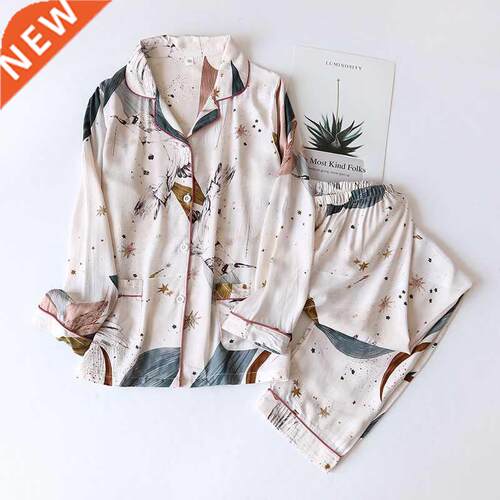 Two-piece Set Women Home Clothes for Spring and Autumn Long-