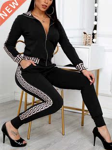 2021 Tracksuits Women Elegant Two-Pieces Suit Sets Female St