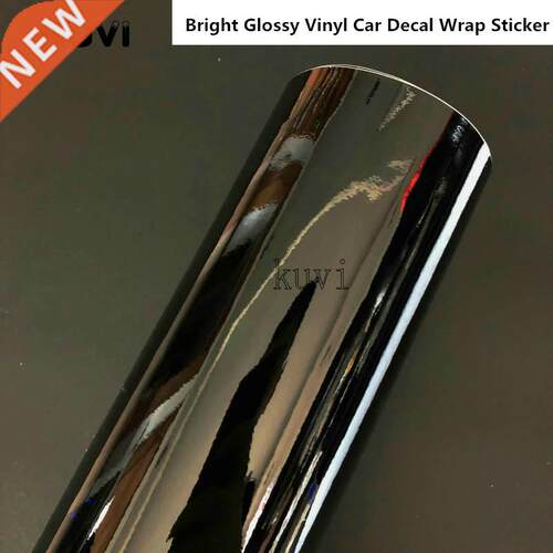 152cm Bright Glossy Vinyl C Decal Wrap er Black White Glos