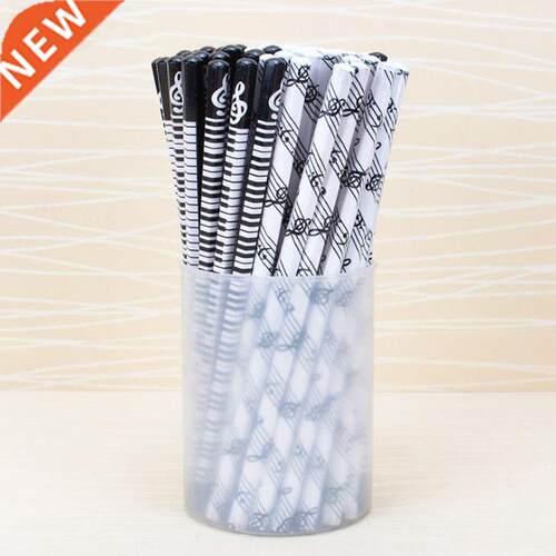 *12 Pcs/set Cute Music Notes Piano HB Wooden Standard Pencil
