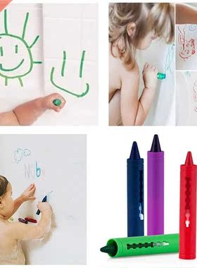 6Pcs/Set Chilren Bathroom Crayon Erasable Graffiti Toy Washa