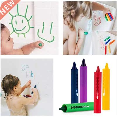 6Pcs/Set Chilren Bathroom Crayon Erasable Graffiti Toy Washa