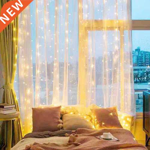3m Waterproof LED Fairy Lights Garland Curtain Lamp String L