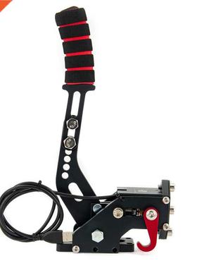 Black 16Bit Racing Games Hand Brake System PC USB SIM Handbr