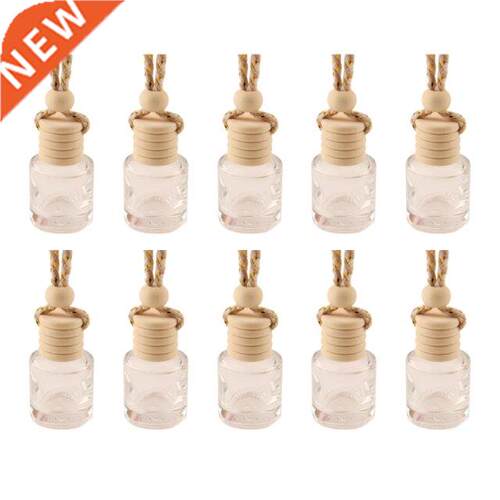 10Pcs Car Hanging Glass Bottle Empty Perfume Aromatherapy Di