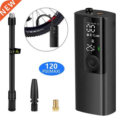 120psi Bike Mini Electric Pump Portable Smart Bicycle Motor