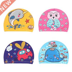 Swimming Cap for Children Elastic Fabric Cute Cartoon for Lo