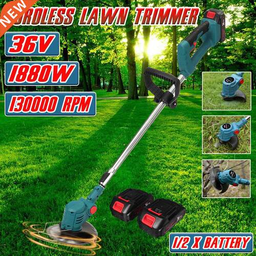 6V 1880W Portable Grass Hedge Trimmer Cordless Electric Law