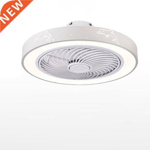 Modern Ceiling Fans with Lights White Painted Iron Acrylic L