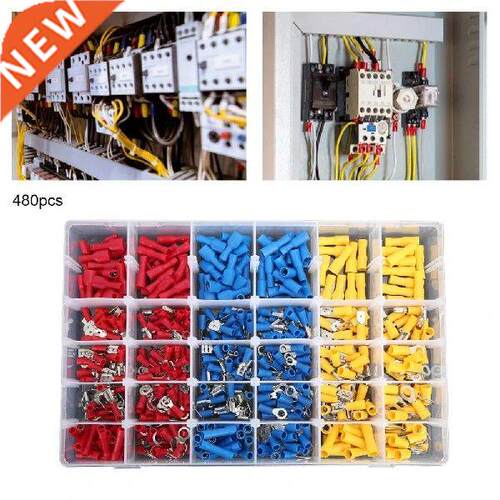 480Pcs Flame Crimp Terminal Insulated Widely Used Portable
