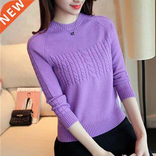 2020 Winter Women's Blouses Pullover Long Sleeve O-Neck Slim