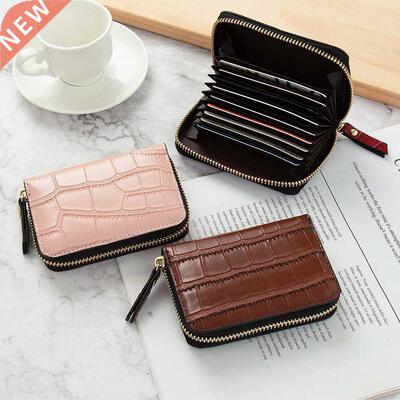 Women Slim Business Card Holder Pu Leather Credit Card Walle