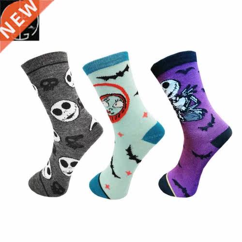 Anime Women Men Funny Socks Halloween Skull Spring Autumn