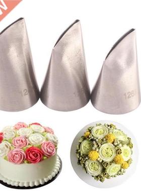 #124K#125K#126K pcs Rose Petal Pastry Nozzles Stainless Ste