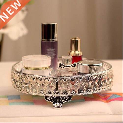 31cm Wedding decor Centerpiece silver plating Round Crystal