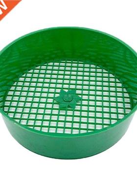 F1FB Green Round Garden Sieve Plastic Riddle Stone Sand Seed