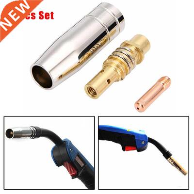 High Quality 3pcs Welding Torch Air Cooled MB 15AK Contact T