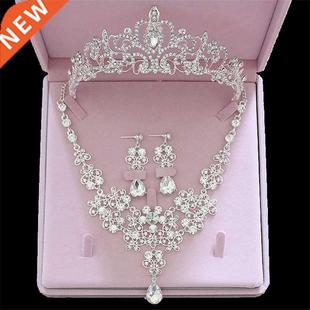 Bride Jewelry Sets Tiara Crowns Necklaces Earrings set Women