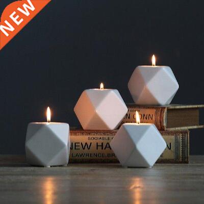 Ceramic candle holder Tealight Geometric Candlestick Home
