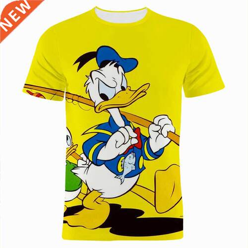 Boy Girl Kids T-shirts Donald Duck Cartoon Anime 3D Print W