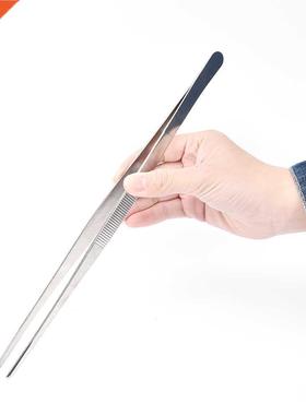 30cm Toothed Tweezers Barbecue Stainless Steel Long Food Ton