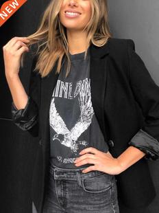 Eagle-print T-shirt Women 2021 Summer Clothing Cotton Vintag