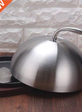 Stainless Steel Cloche Food Cover Dome Serving Plate Dish