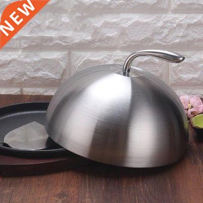 Stainless Steel Cloche Food Cover Dome Serving Plate Dish