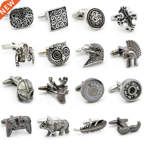 Vintage Series Cuff Links 28 Designs Option Black Color Cuff