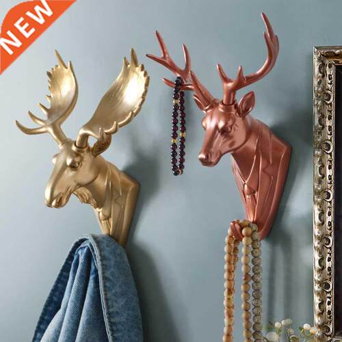 New Animal Head Decoration Hook Wall-Mounted Coat Hook Key