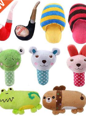 New Plush Dog Toys Squeaky Red Blue Pig Green Frog Puppy