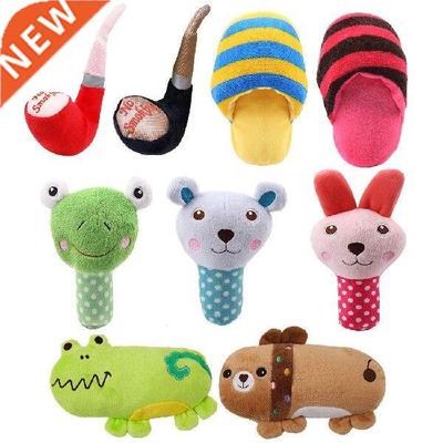 New Plush Dog Toys Squeaky Red Blue Pig Green Frog Puppy