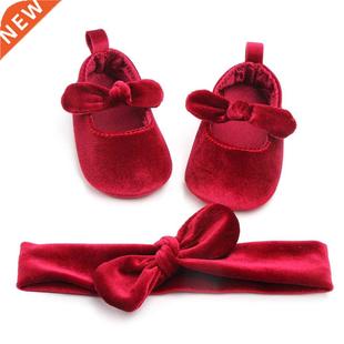0-18M Princess Newborn Infant Baby Girls Shoes Velvet Red Ch