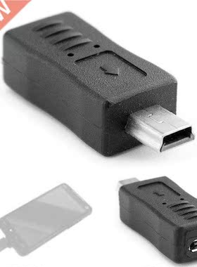 1 PC Black Micro USB Female to Mini USB Male Adapter Chger