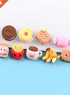 10Pcs Mini Cute Simulation Candy Biscuits Donuts Flat Back R