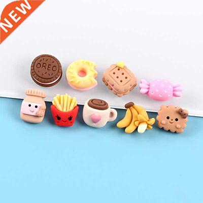 10Pcs Mini Cute Simulation Candy Biscuits Donuts Flat Back R