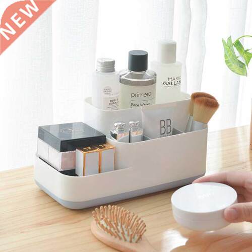 Plastic Makeup Organizer Bathroom Kitchen Storage Box Cosmet